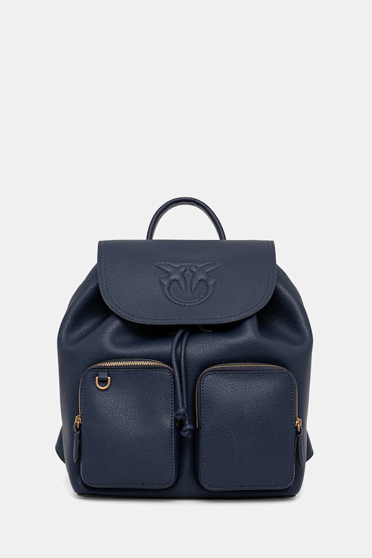 Δερμάτινο σακίδιο Pinko λείο δέρμα σκούρο μπλε 104351.A29Q