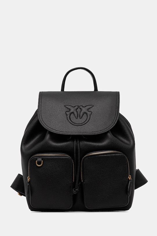 Δερμάτινο σακίδιο Pinko λείο δέρμα μαύρο 104351.A29Q