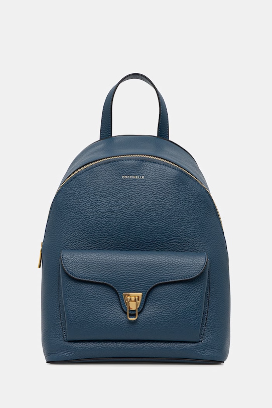 Шкіряний рюкзак Coccinelle лицьова шкіра бірюзовий E1.TFK.14.02.01