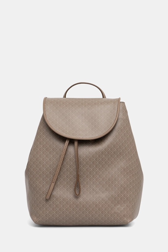 Calvin Klein plecak nie mieści A4 beżowy LV04F3271G