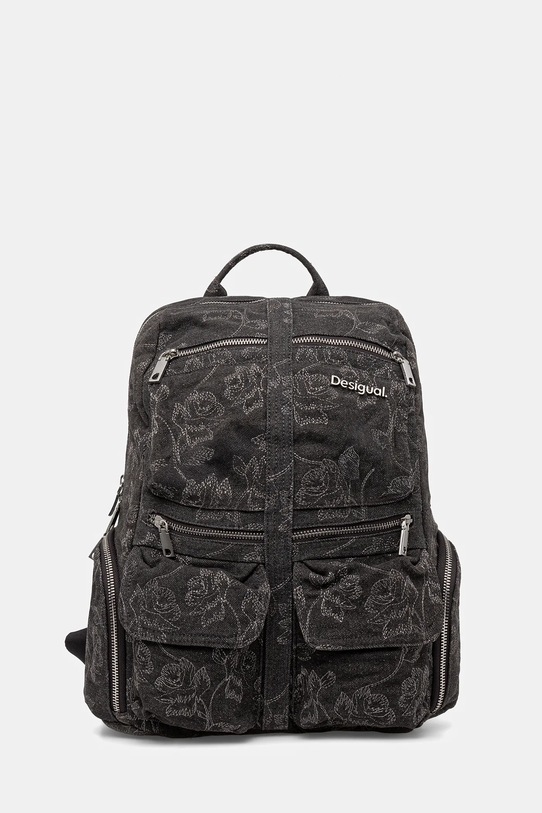 Desigual plecak WHISKEY EMBROIDERY 0 tekstylny szary 25WAKD07