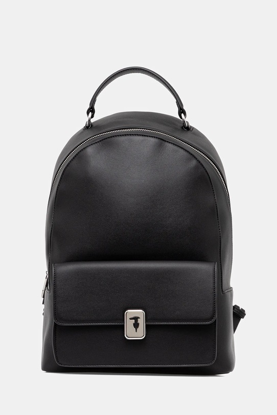 Δερμάτινο σακίδιο Trussardi λείο δέρμα μαύρο Z608E005985N