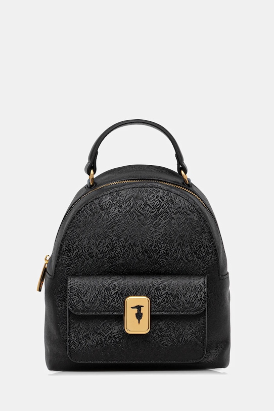 Trussardi ghiozdan de piele uni negru Z607E106080N