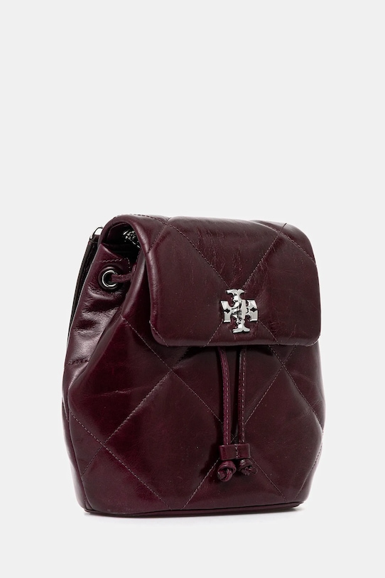 Δερμάτινο σακίδιο Tory Burch Kira Diamond Quilt 174844.500 κόκκινο AW25