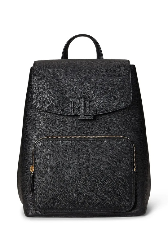 Δερμάτινο σακίδιο Lauren Ralph Lauren λείο δέρμα μαύρο 431969355