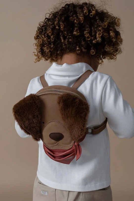 Donsje plecak skórzany dziecięcy Stanzen Backpack Western Dog nie mieści A4 brązowy 5522103