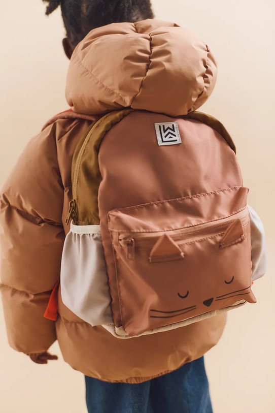 Детска раница Liewood Andreas Cat Backpack текстилен оранжев LW20369.9BYA