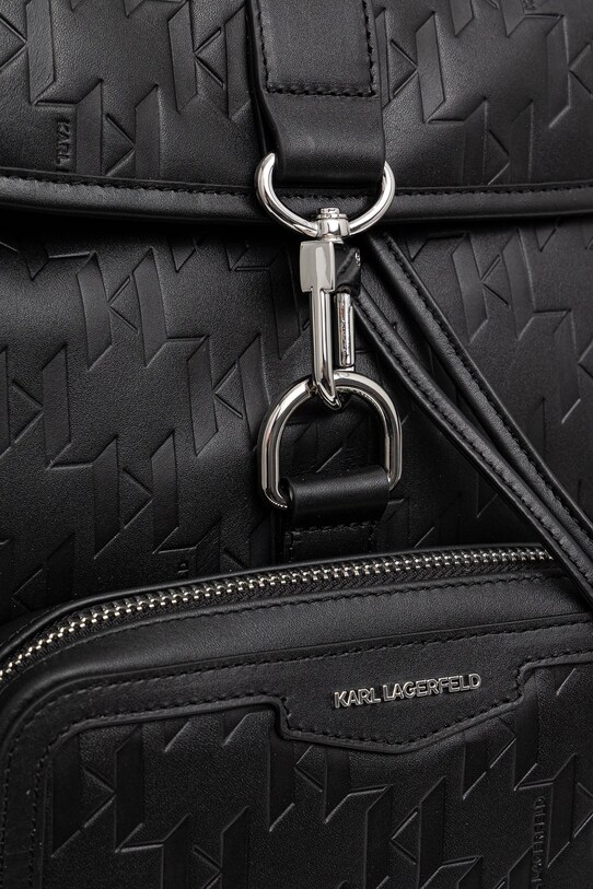 Кожаный рюкзак Karl Lagerfeld чёрный A3M30180