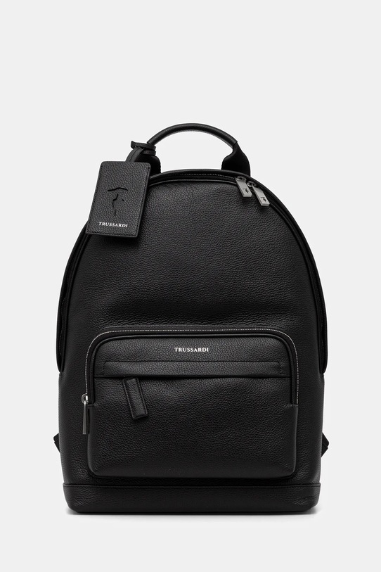 Trussardi plecak skórzany skóra licowa czarny Z586E005963N