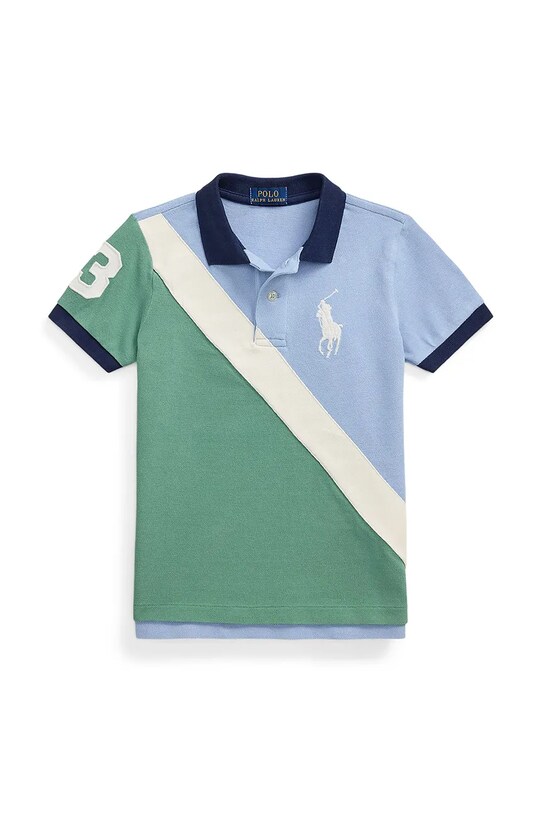 Bavlněné polo tričko Polo Ralph Lauren s límečkem modrá 322861048009