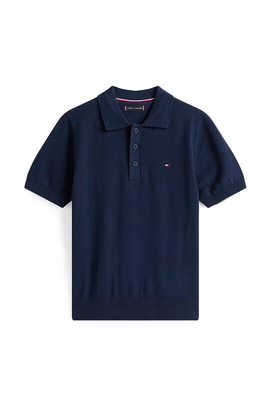 Tommy Hilfiger polo bawełniane dziecięce KB0KB09754.9BYA granatowy AW25