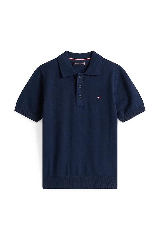 Tommy Hilfiger tricouri polo din bumbac pentru copii KB0KB09754.9BYA bleumarin AW25