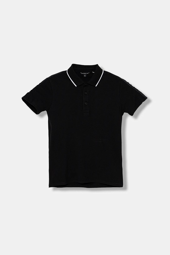 Guess polo bawełniane dziecięce bawełna czarny L4GP03.KAPY0.9BYA