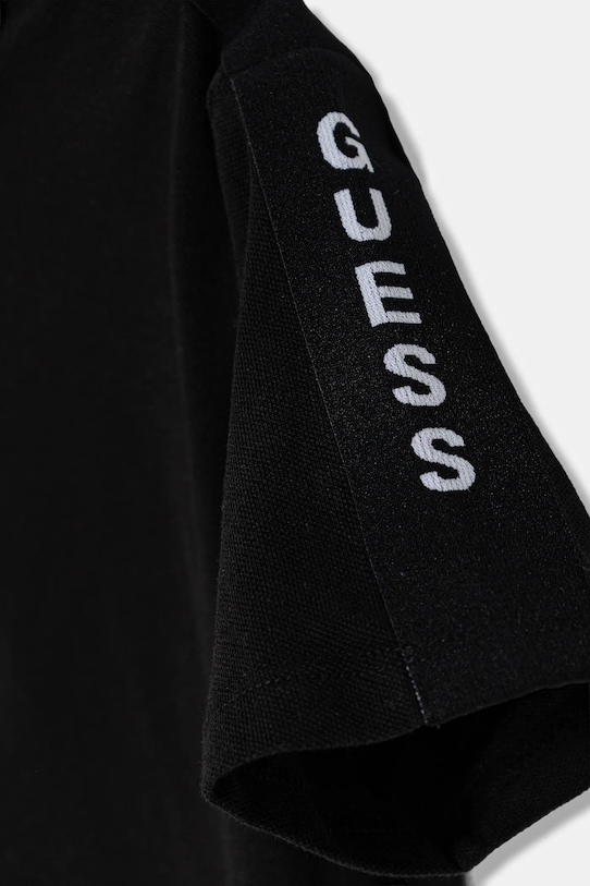 Chłopiec Guess polo bawełniane dziecięce L4GP03.KAPY0.9BYA czarny