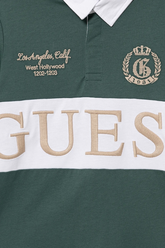 Хлопчик Дитячий бавовняний лонгслів Guess L5YP01.KCNQ4.9BYA коричневий