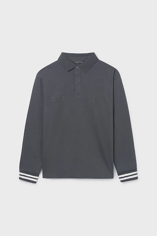 Дитячий лонгслів Mayoral з еластаном чорний 7101.7A.Junior.9BYA