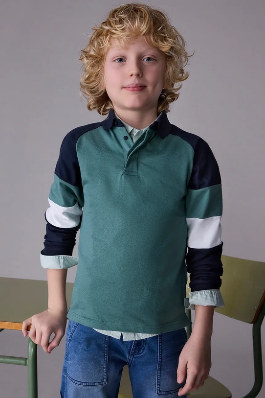 Mayoral gyerek hosszúujjú gombolós zöld 7102.7B.Junior.9BYA