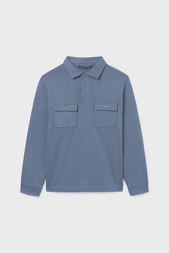 Mayoral longsleeve bawełniany dziecięcy bawełna niebieski 7103.7D.Junior.9BYA