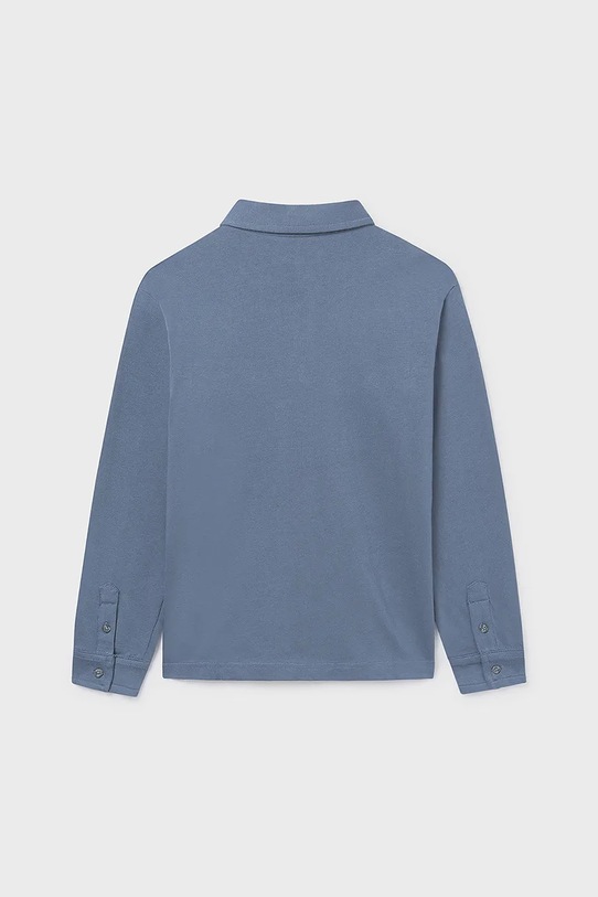 Mayoral longsleeve bawełniany dziecięcy 7103.7D.Junior.9BYA niebieski AW25