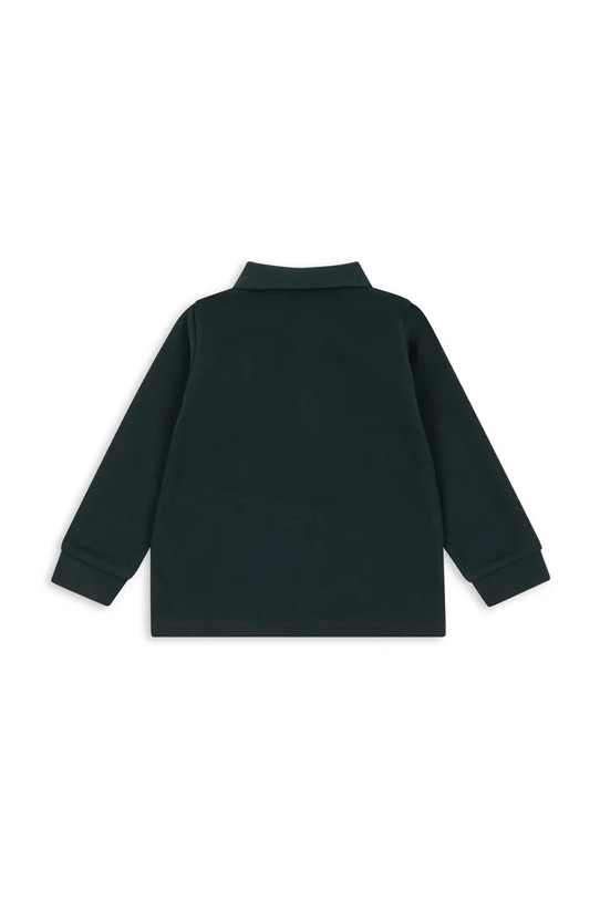 Παιδικά βαμβακερά μπλουζάκια πόλο Konges Sløjd FLORIAN LS POLO GOTS KS103811.9BYA πράσινο AW25