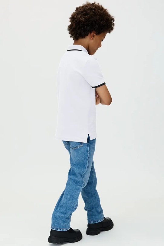 Calvin Klein Jeans polo dziecięce biały IB0IB02230.9BYA