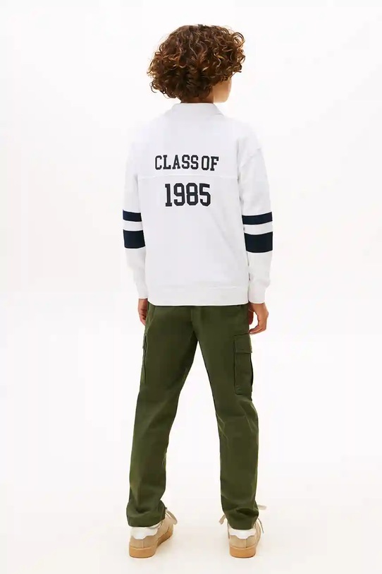 Дитяча бавовняна кофта Tommy Hilfiger білий KB0KB09995.9BYA