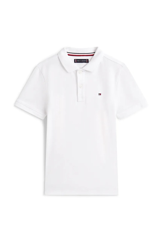 Дитяче бавовняне поло Tommy Hilfiger KB0KB10007.9BYA білий AW25