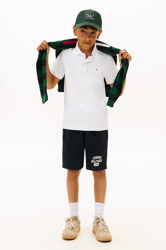 Хлопчик Дитяче бавовняне поло Tommy Hilfiger KB0KB10007.9BYA білий