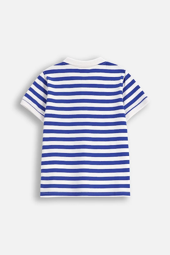 Παιδικά βαμβακερά μπλουζάκια πόλο Coccodrillo ZC5143601ABK μπλε AW25