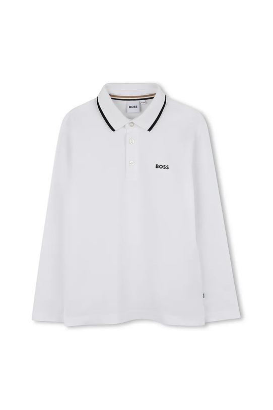 BOSS polo bawełniane niemowlęce bawełna biały J52330.102.108
