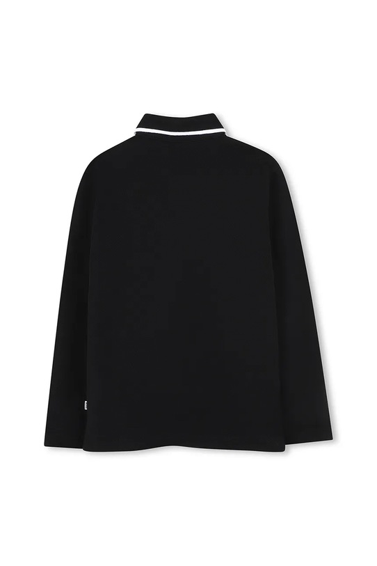 BOSS longsleeve bawełniany dziecięcy J52330.162.174 czarny AW25