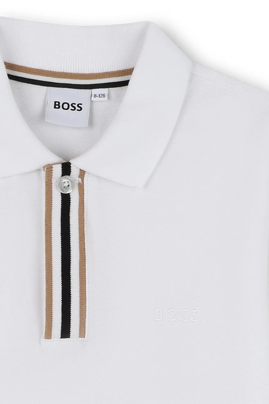 Chłopiec BOSS longsleeve bawełniany dziecięcy J52333.102.108 biały