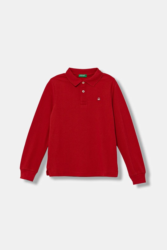 United Colors of Benetton longsleeve bawełniany dziecięcy bawełna czerwony 3089C300Z.G.Season.9BYA