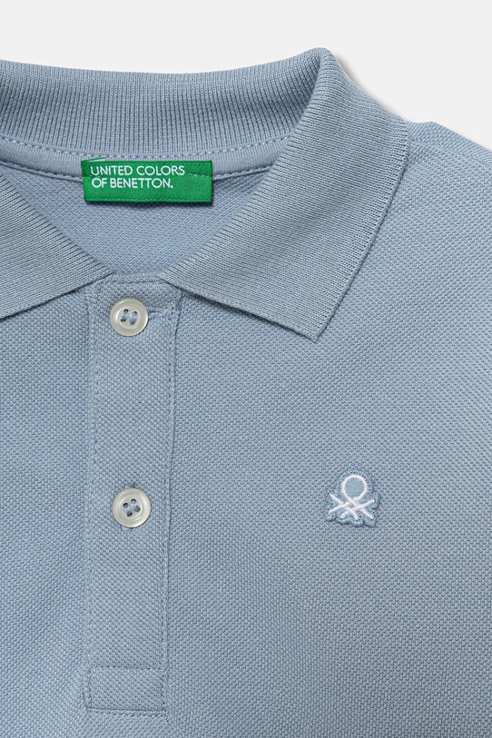 Chłopiec United Colors of Benetton longsleeve bawełniany dziecięcy 3089G3009.P.Season.9BYA niebieski