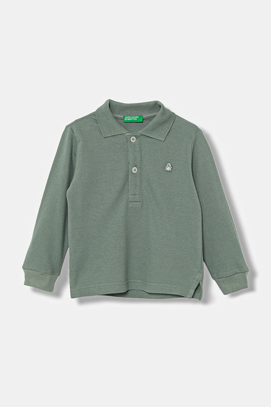United Colors of Benetton longsleeve bawełniany dziecięcy bawełna zielony 3089G3009.P.Season.9BYA