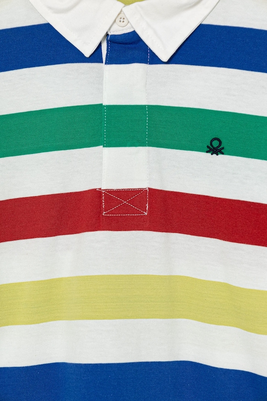 Chłopiec United Colors of Benetton polo bawełniane dziecięce 33CKC301X.G.seasonal biały