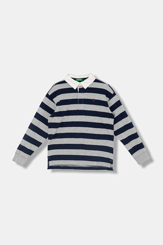 United Colors of Benetton polo bawełniane dziecięce bawełna szary 33CKC301X.G.seasonal