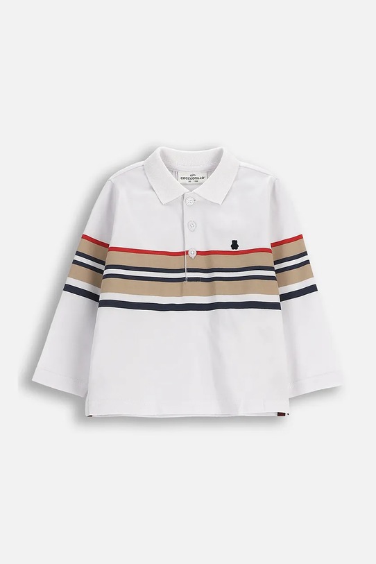 Coccodrillo longsleeve z bawełną niemowlęcy pozostałe biały ZC5143502EBB