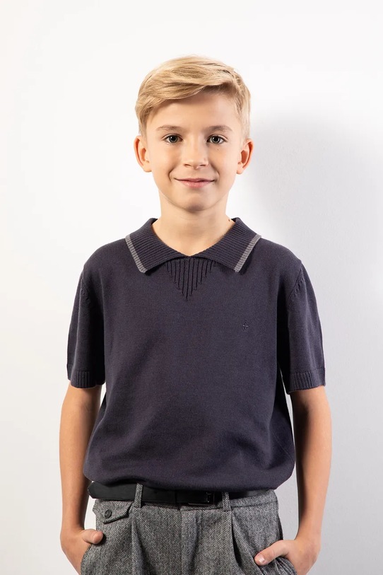 Coccodrillo t-shirt z bawełną dziecięcy bawełna granatowy ZC5172101EJB