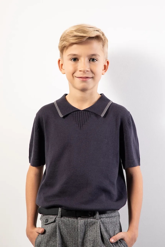 Coccodrillo t-shirt z bawełną dziecięcy bawełna granatowy ZC5172101EJB