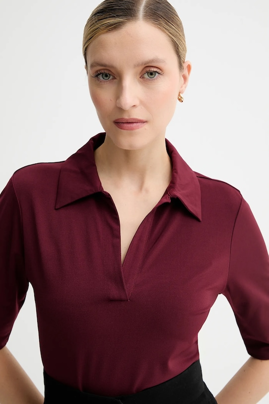 Polo tričko Calvin Klein burgundské LV044C221G