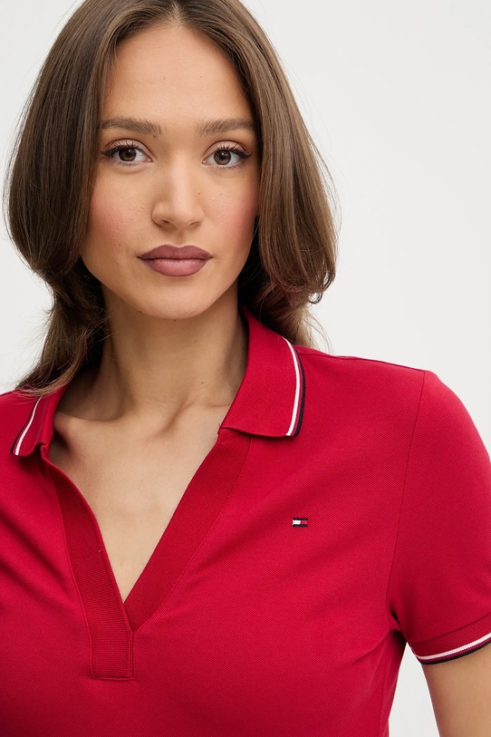 Odzież Tommy Hilfiger polo WW0WW45736 czerwony