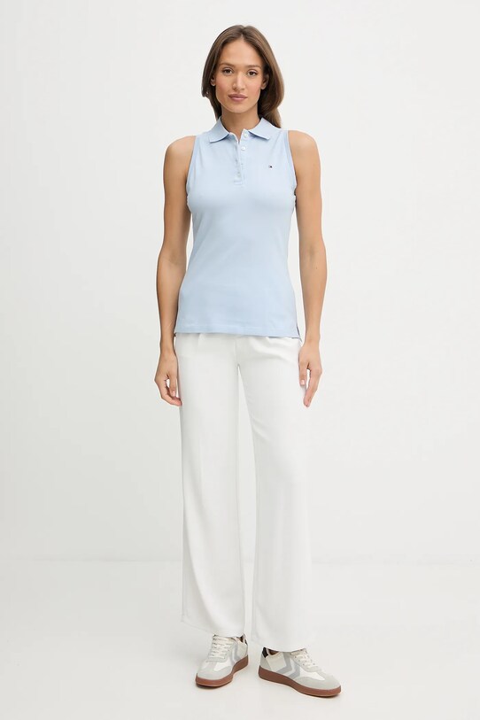 Tommy Hilfiger top WW0WW46790 niebieski AW25
