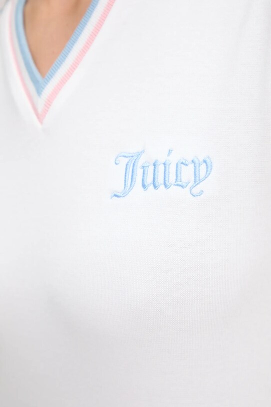 Juicy Couture poló SHRUNKEN POLO TEE JCWCT225355 fehér