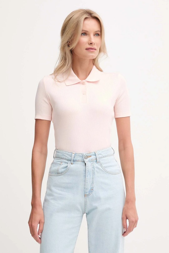 Πόλο Calvin Klein Jeans slim ροζ LV047C907G