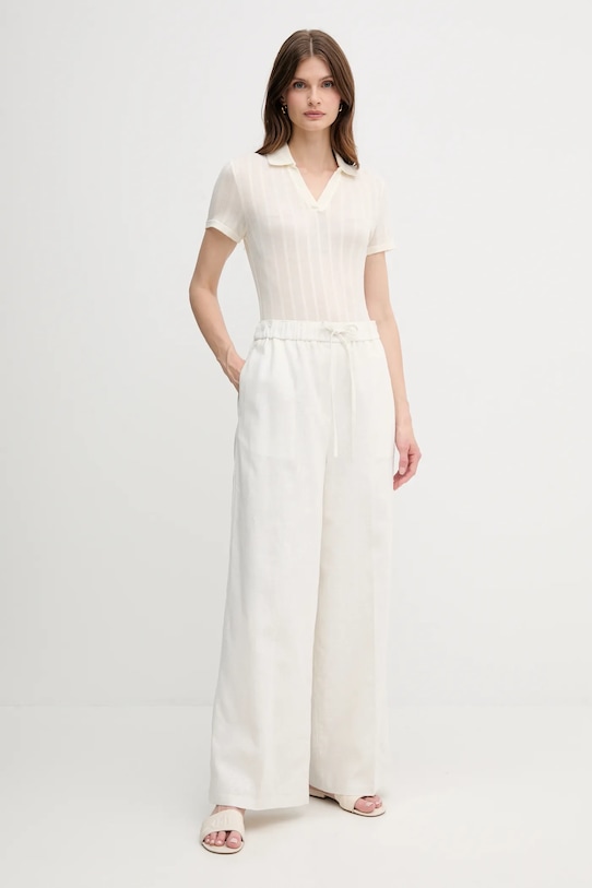 Calvin Klein Jeans polo LV047C210G beżowy AW25