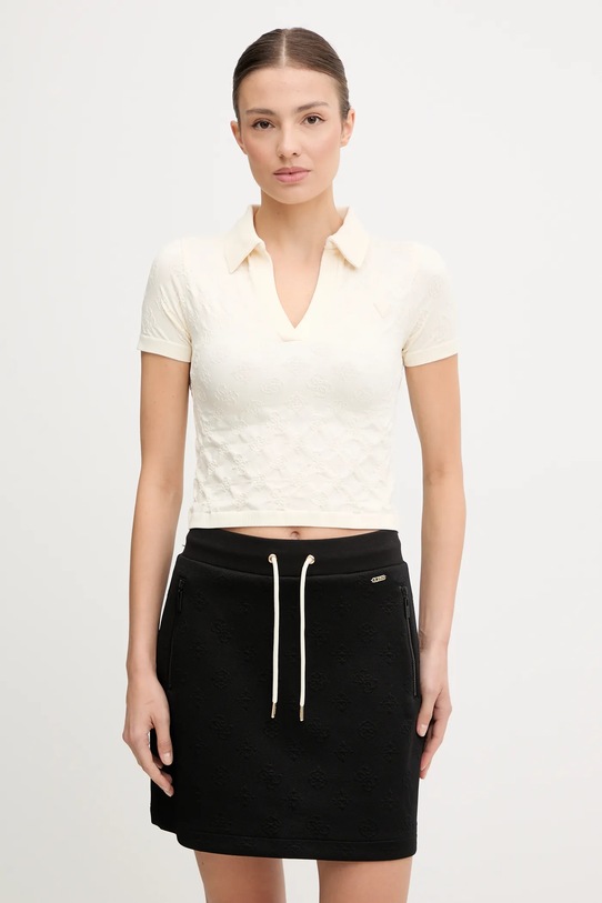 Πόλο Guess PEONY με ελαστάν μπεζ V5YP10.Z3OA0