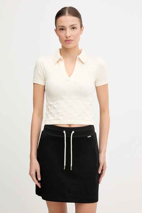 Guess tricou polo PEONY cu modele bej V5YP10.Z3OA0