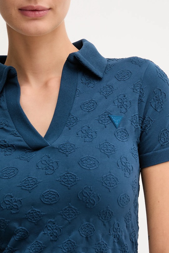 Polo tričko Guess PEONY V5YP10.Z3OA0 modrá