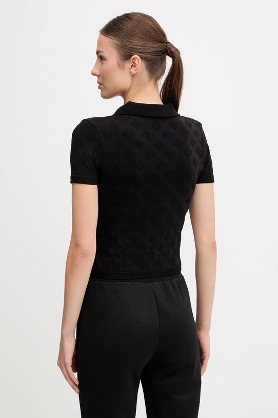 Îmbrăcăminte Guess tricou polo PEONY V5YP10.Z3OA0 negru